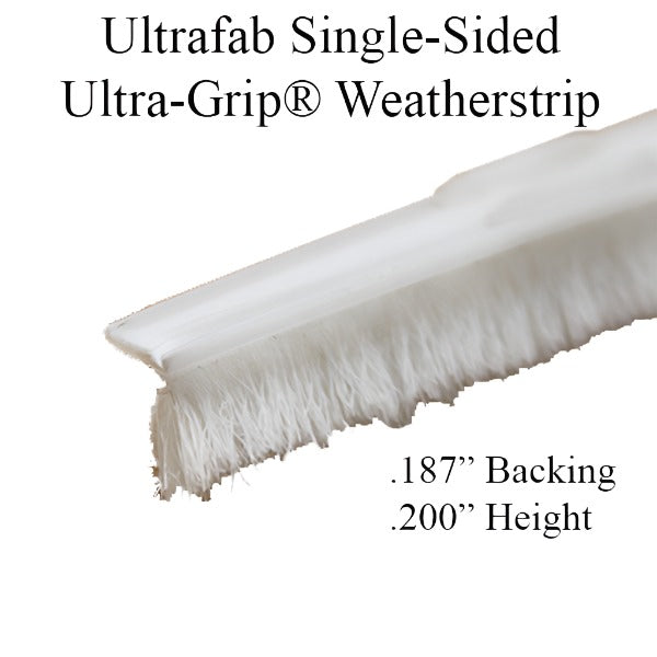 Ultrafab Single-sided Ultra Grip Pile Weatherstrip, .187" Backing, 200" Pile Height - Beige
