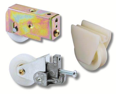 Sliding Patio Door Roller Assembly - Single Wheel, Nylon Wheel