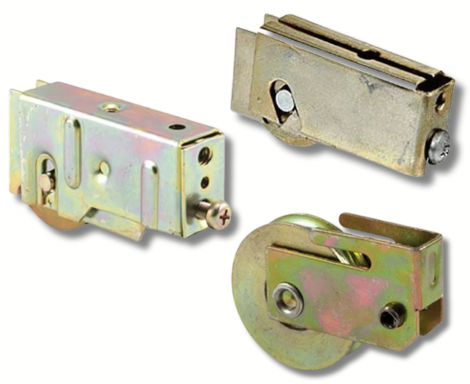 Sliding Patio Door Roller Assembly - Single Wheel, Steel Wheel