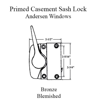 Blemished - Andersen Left Hand Primed Casement Sash Lock