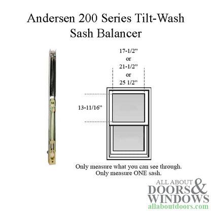 Andersen 200 Series Tilt-Wash Double Hung Sash Balancer - M530