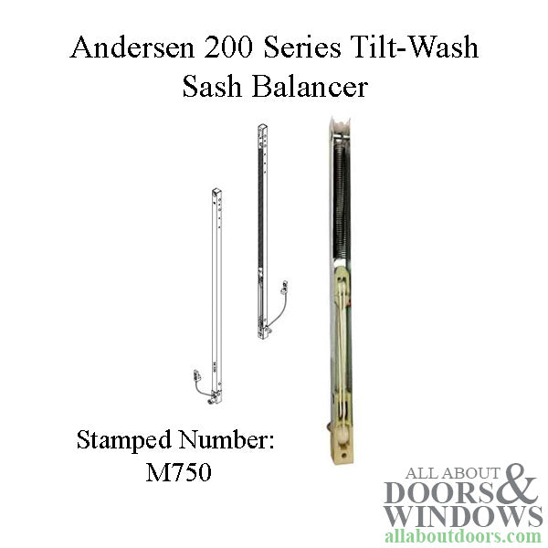 Andersen 200 Series Tilt-Wash Double Hung Sash Balancer - M750