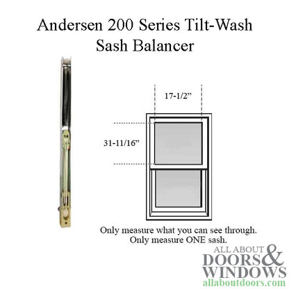 Andersen 200 Series Tilt-Wash Double Hung Sash Balancer - M960