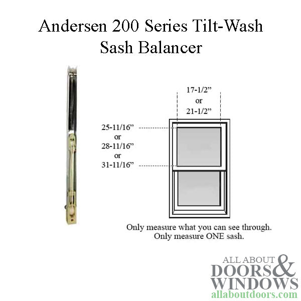 Andersen 200 Series Tilt-Wash Double Hung Sash Balancer - M750