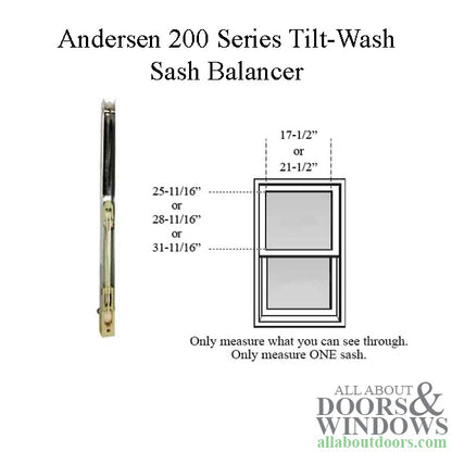 Andersen 200 Series Tilt-Wash Double Hung Sash Balancer - M750