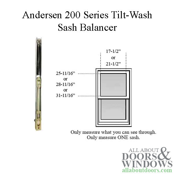 Andersen 200 Series Tilt-Wash Double Hung Sash Balancer - M950