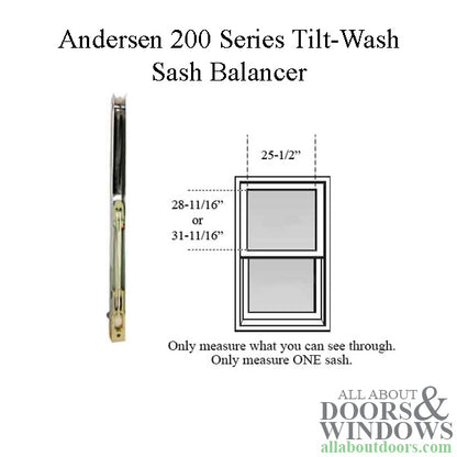Andersen 200 Series Tilt-Wash Double Hung Sash Balancer - M1060