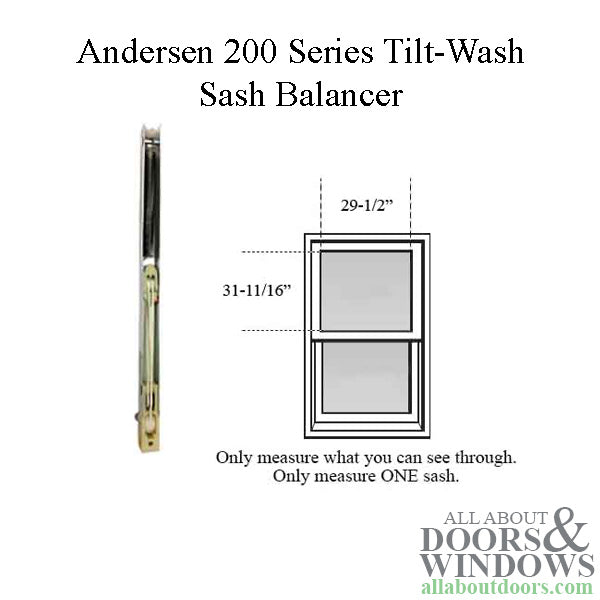 Andersen 200 Series Tilt-Wash Double Hung Sash Balancer - M1460