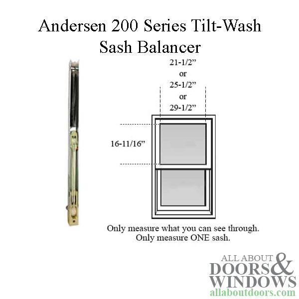 Andersen 200 Series Tilt-Wash Double Hung Sash Balancer - M636