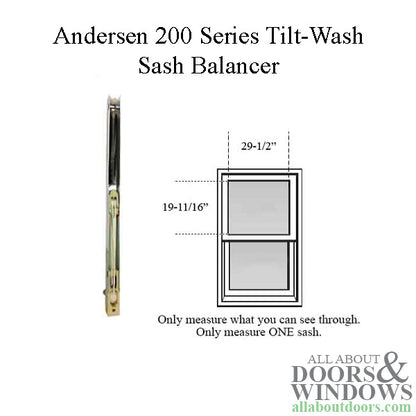 Andersen 200 Series Tilt-Wash Double Hung Sash Balancer - M940