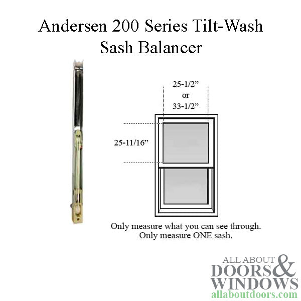 Andersen 200 Series Tilt-Wash Double Hung Sash Balancer - M1050