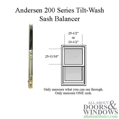 Andersen 200 Series Tilt-Wash Double Hung Sash Balancer - M1050