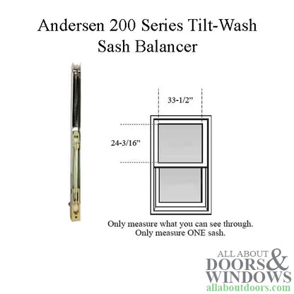 Andersen 200 Series Tilt-Wash Double Hung Sash Balancer - M1249