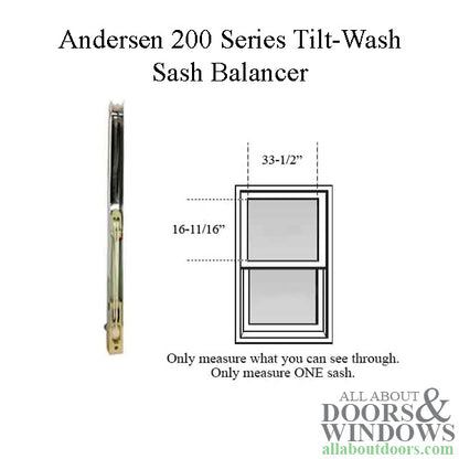 Andersen 200 Series Tilt-Wash Double Hung Sash Balancer - M936