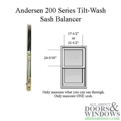 Andersen 200 Series Tilt-Wash Double Hung Sash Balancer - M749