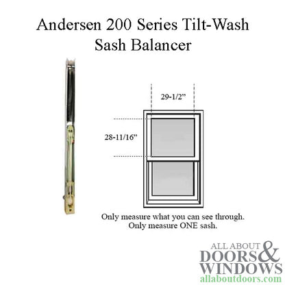 Andersen 200 Series Tilt-Wash Double Hung Sash Balancer - M1356