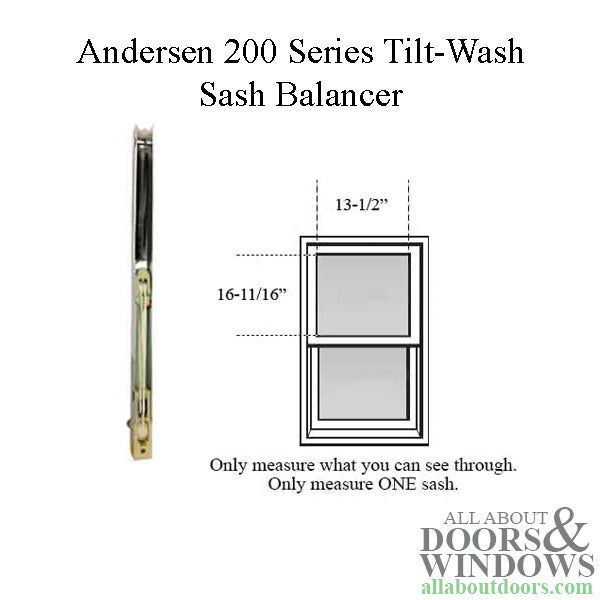 Andersen 200 Series Tilt-Wash Double Hung Sash Balancer