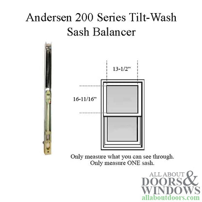 Andersen 200 Series Tilt-Wash Double Hung Sash Balancer