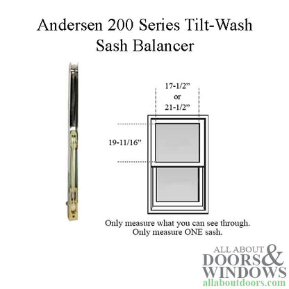 Andersen 200 Series Tilt-Wash Double Hung Sash Balancer - M640