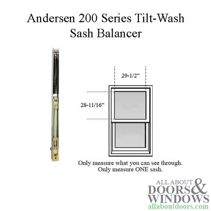 Andersen 200 Series Tilt-Wash Double Hung Sash Balancer - M1056