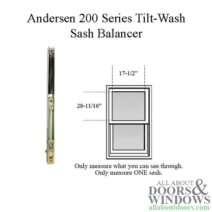 Andersen 200 Series Tilt-Wash Double Hung Sash Balancer - M856