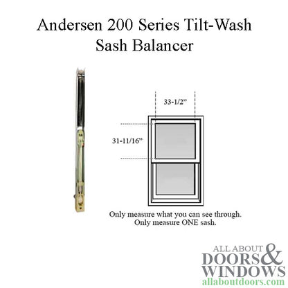 Andersen 200 Series Tilt-Wash Double Hung Sash Balancer - M1360