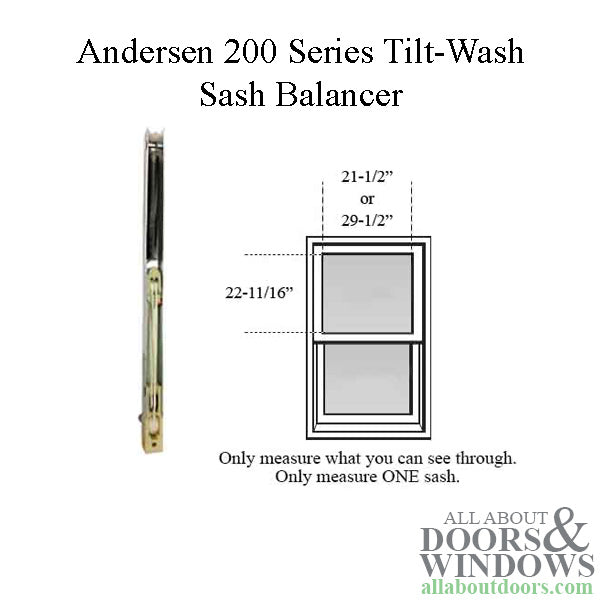 Andersen 200 Series Tilt-Wash Double Hung Sash Balancer - M846