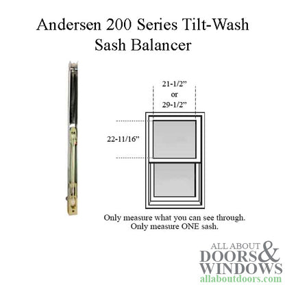 Andersen 200 Series Tilt-Wash Double Hung Sash Balancer - M846