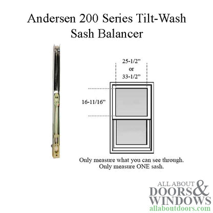 Andersen 200 Series Tilt-Wash Double Hung Sash Balancer - M736