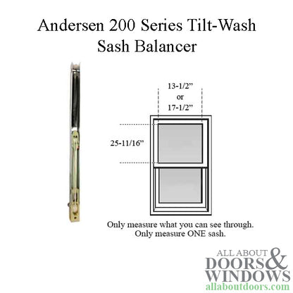 Andersen 200 Series Tilt-Wash Double Hung Sash Balancer - M650