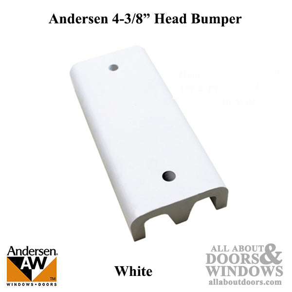 Andersen 4-3/8 Inch Head Bumper with Screws for 2 Panel Glid