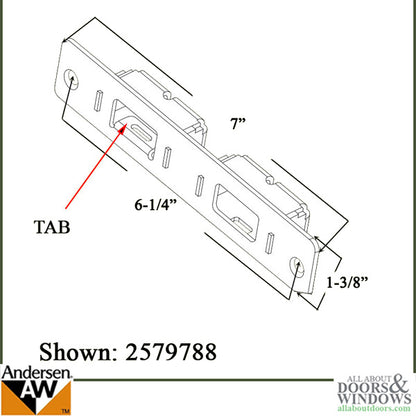Andersen Receiver Head (AP) and Sill (PA) - Flush Bolt
