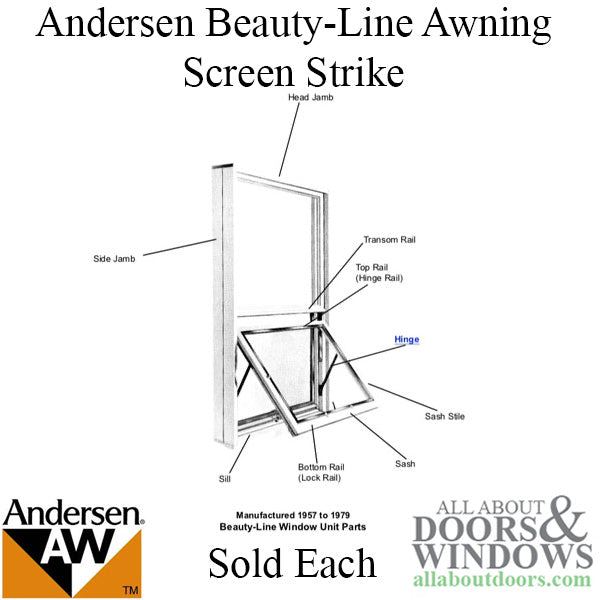 Andersen Beauty-Line Awning Screen Strike