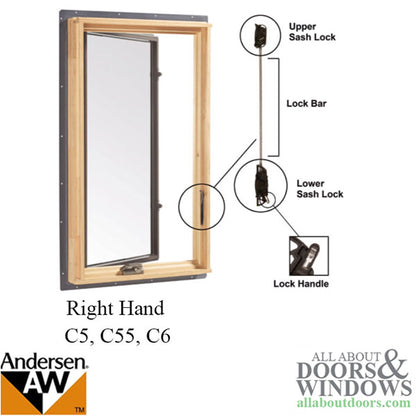 Andersen Tandem Sash Lock - RH