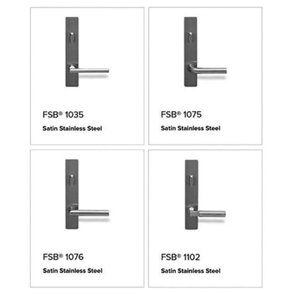 Andersen FSB 1035 Non Keyed Complete Trim Set for Single Door - Stainless Steel