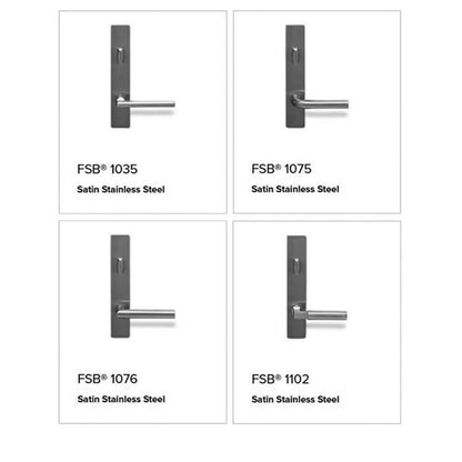 Andersen FSB 1076 Non Keyed Trim Set for Double Door - Stainless Steel