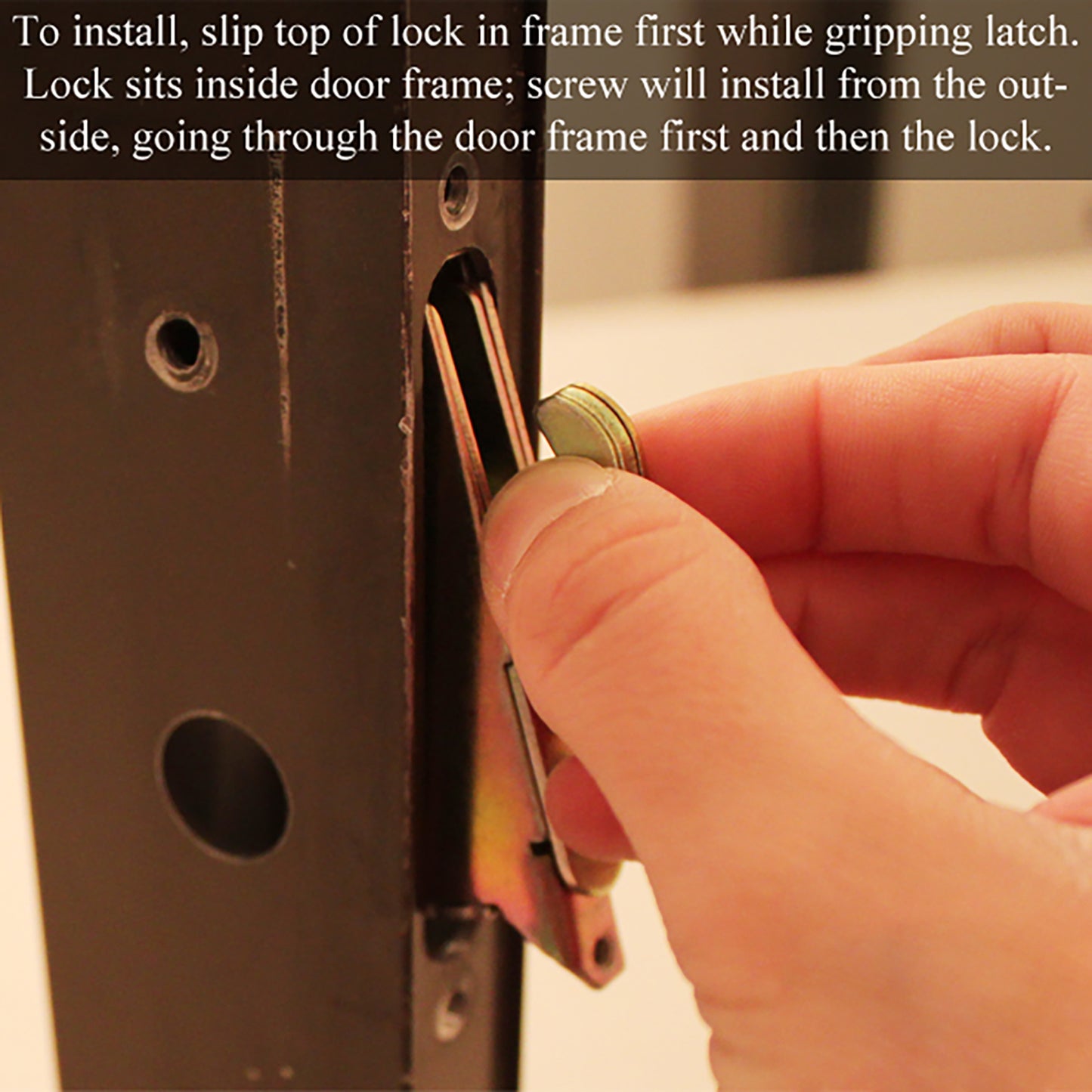 Mortise Lock, 45 degree Slot Wood & Vinyl Patio Doors, W & F Style -Stainless Steel