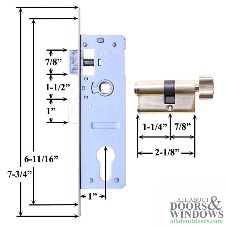 Blemished Andersen Traditional Storm Door Hardware - Brushed Satin Nickle