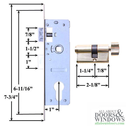 Blemished Andersen Traditional Storm Door Hardware - Brushed Satin Nickle