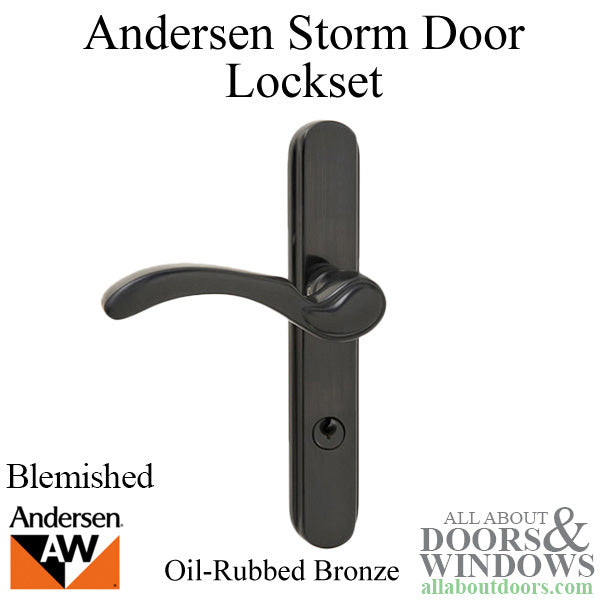 Scratched Andersen Traditional Storm Door Hardware - Oil Rubbed Bronze