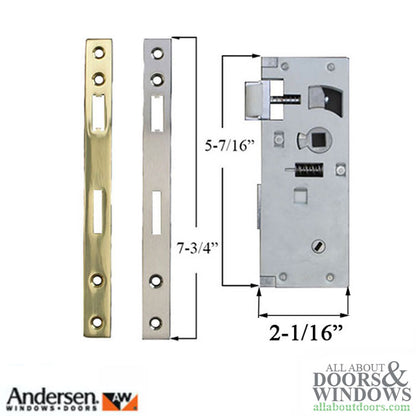 Blemished Andersen Traditional Storm Door Handleset for Woodcore Doors - Satin Nickel