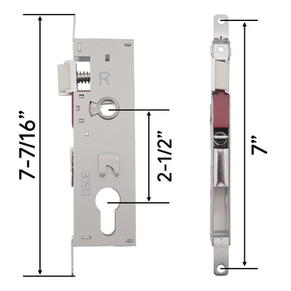Andersen Storm Door Lock Case, Body Only, No Faceplate, Right Hand