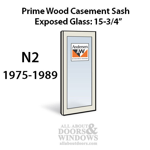 Andersen Dual Pane Sash, N2 Primed Casement 1975-1989