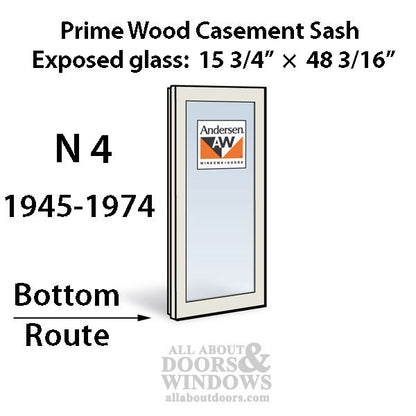 Andersen Dual Pane Sash, N4 Route Primed Casement 1945-1974