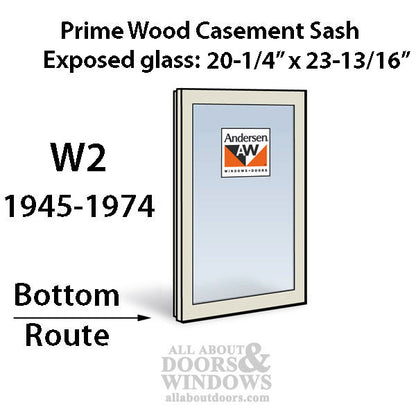 Andersen Dual Pane Sash, W2 Routed Primed Casement 1945-1974