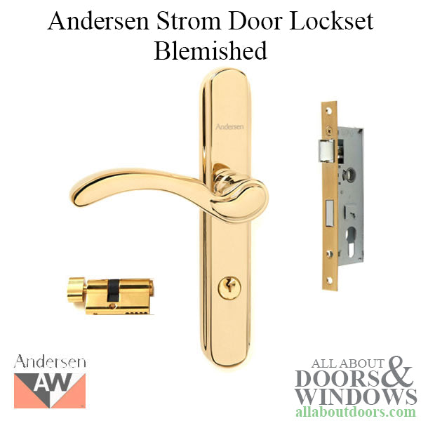 Blemished Andersen Traditional Storm Door Hardware - Polished Brass
