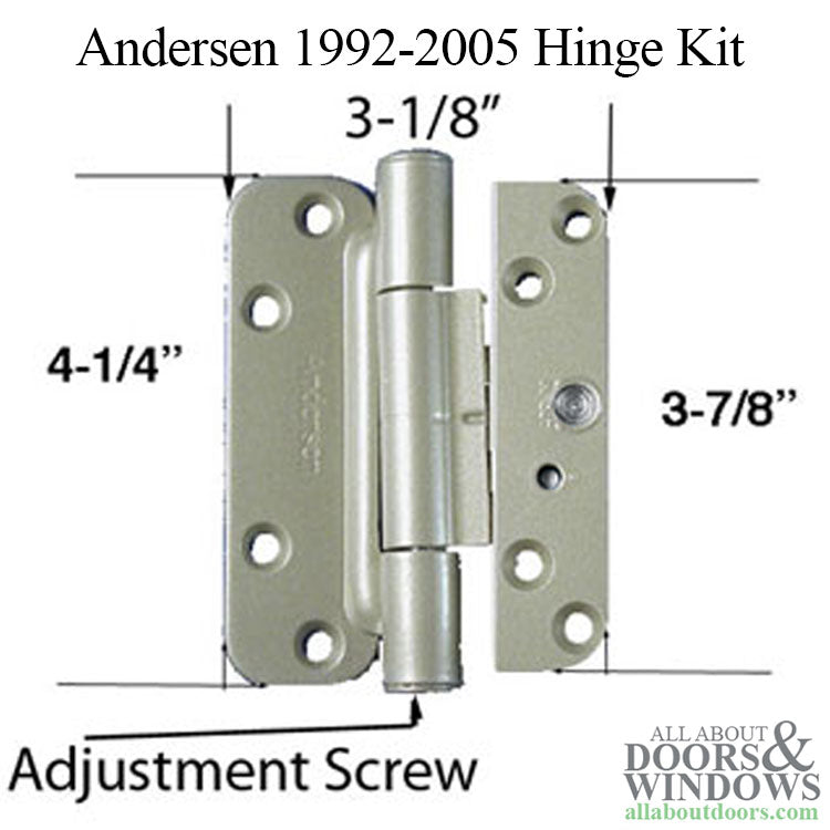 Discontinued - Andersen 1992-2005 Hinge Kit - Left Hand - Polished Chrome