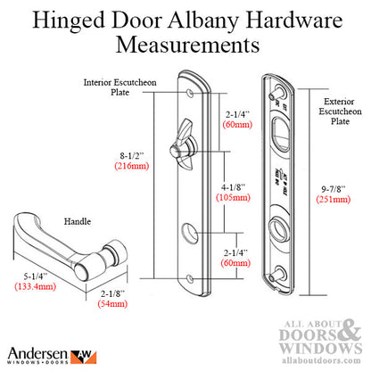 Blemished - Andersen Albany Active Single Hinged Door Hardware - Black