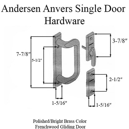 Andersen Frenchwood Gliding Door Trim Hardware, Anvers 2 Pan