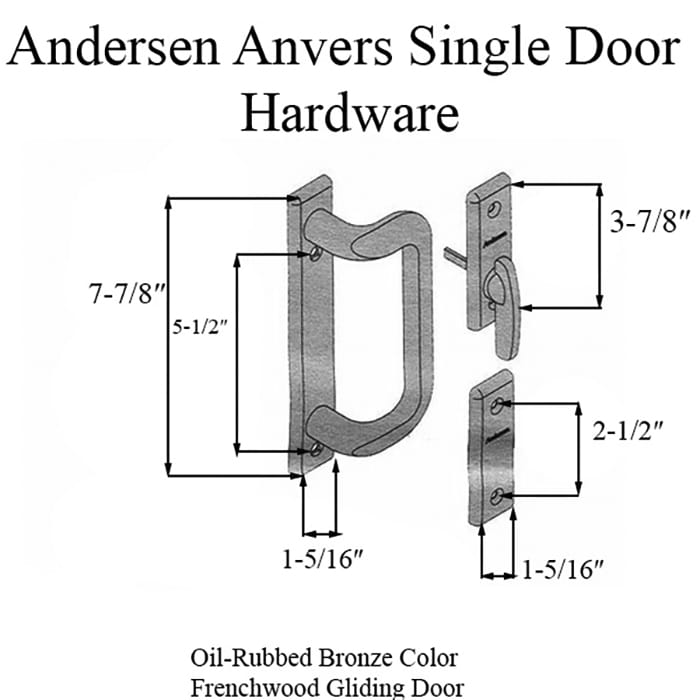 Andersen Frenchwood Gliding Door Trim Anvers 2 Panel Interior & Exterior - Oil Rubbed Bronze